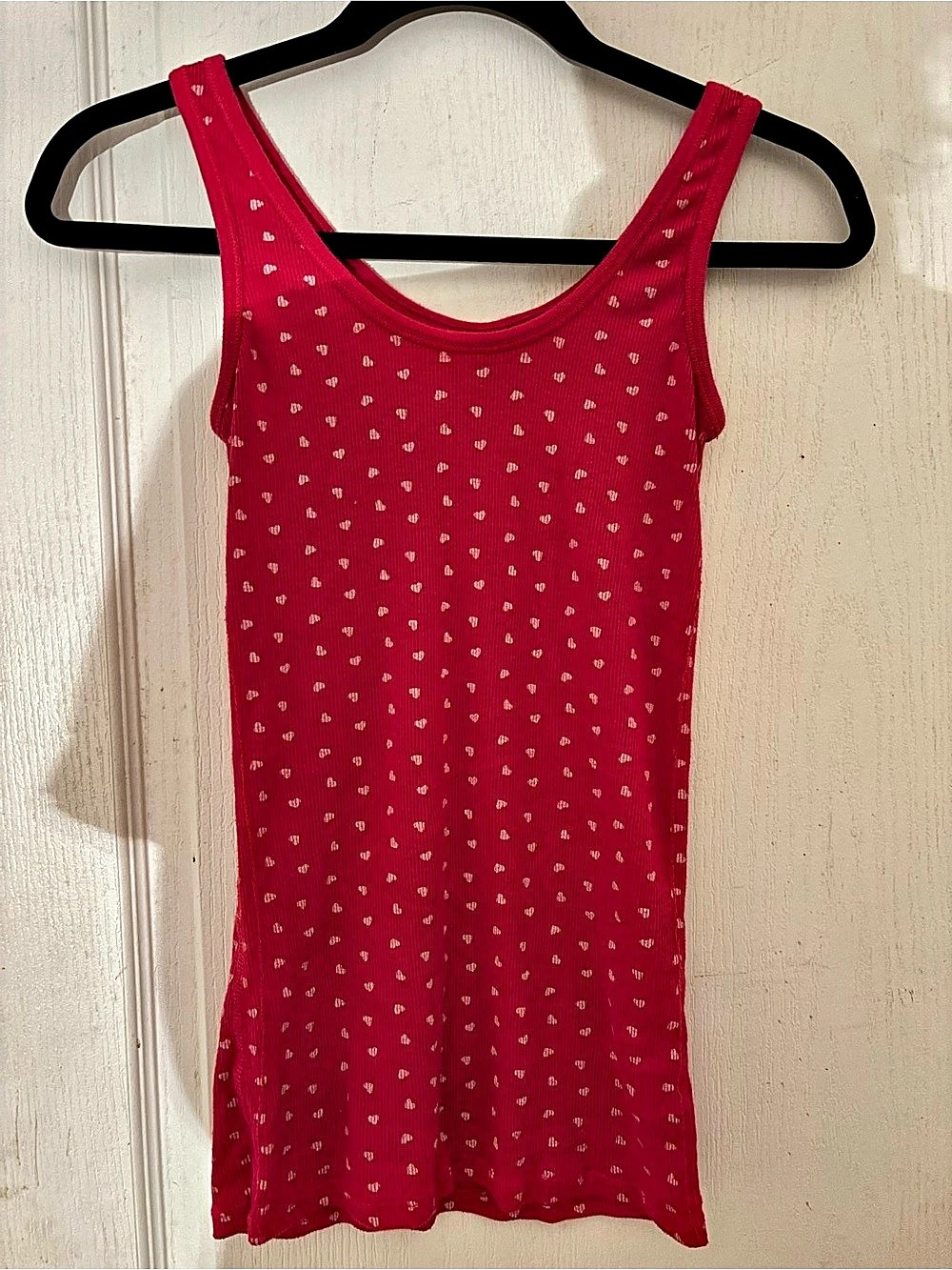 725 Originals heart Polka Dot Cotton Tank Top Pink Size Medium